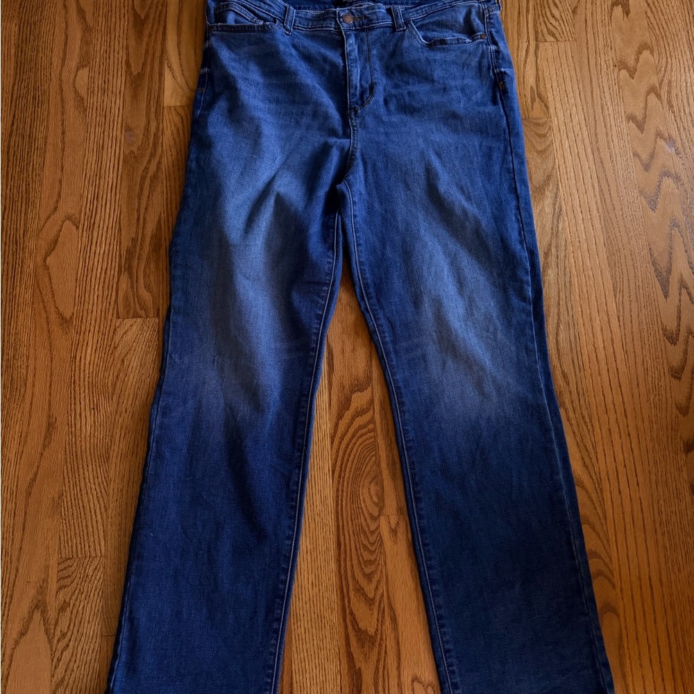 Judy Blue Straight Fit Jeans Women’s Blue Stretch Denim Distressed Size 13/31